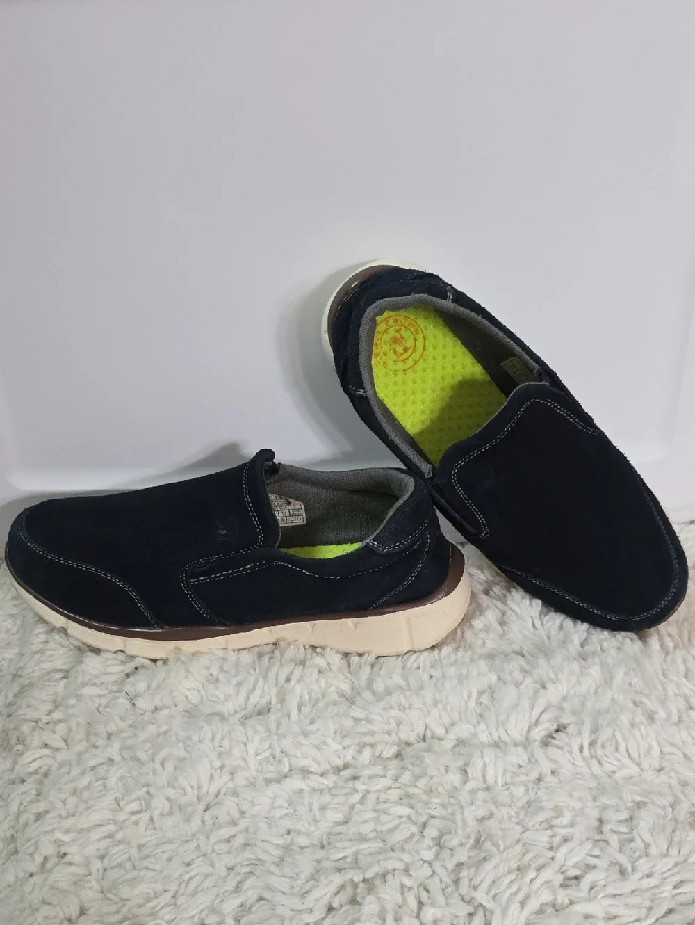 Camel Crown Men's Slip-On Loafers, Size 9.5, Color: Navy